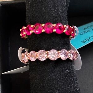 Ruby Red corondum Gold setting 
Pink Sapphire Rose gold setting